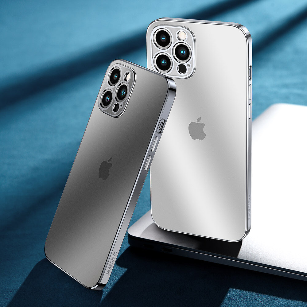 Ốp Điện Thoại Nhám Mạ Smartdevil Ốp Bảo Vệ Mờ Chống Rơi Cho iPhone 12 Mini 12Pro Iphone 12 Pro Max Vỏ Mềm Bao Gồm Ống Kính ， Chống-Vân Tay
