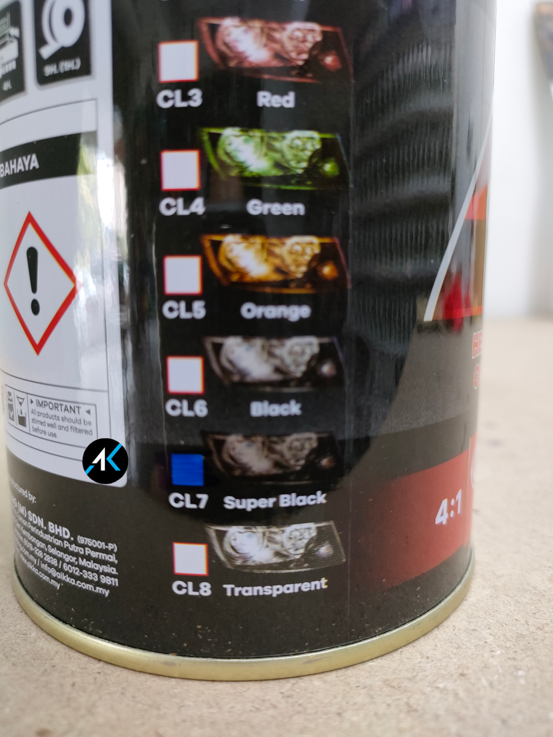 (READY STOCK) AIKKA Color Lens Headlight Nano Colour Coating (BLACK