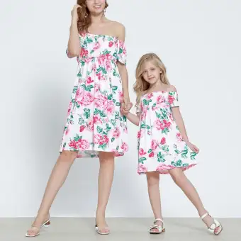 mother and daughter dress lazada