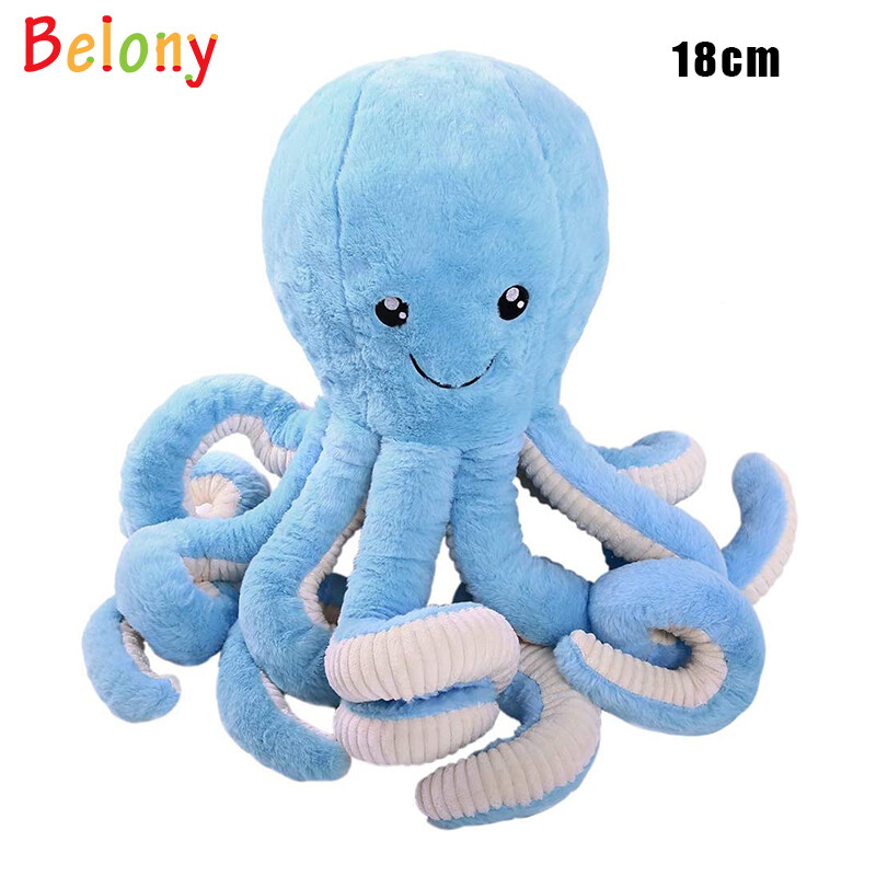 Belony Cute Smiling Octopus Plush Toy Soft Stuffed Cotton Animals Pillow Great Birthday Xmas Gifts for Children
