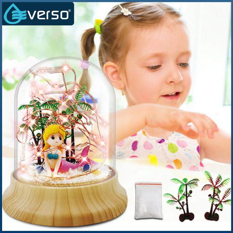 Everso Mermaid Terrarium Kit DIY LightUp Mermaid Toys Night Light Make