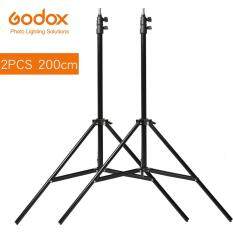 2x Chân Đèn Godox 2M Chân Máy Cho Studio Ảnh Softbox Video Flash Ô Dù Phản Xạ Ánh Sáng Chân Đế 200Cm