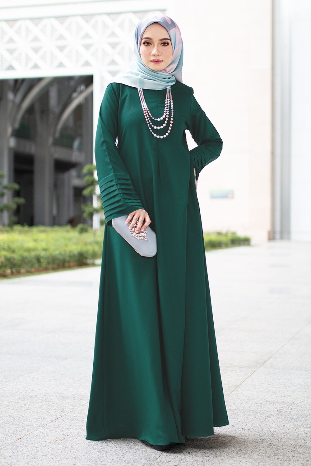 jubah emerald green
