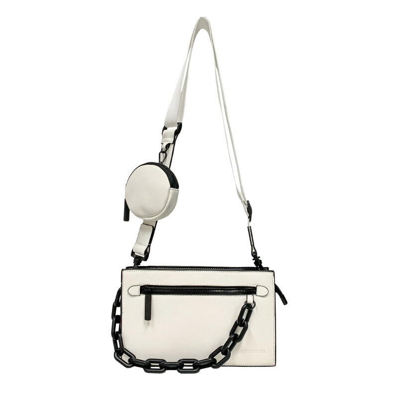 Johnn Men's and women's crossbody bag box bag single shoulder bag chain square bag