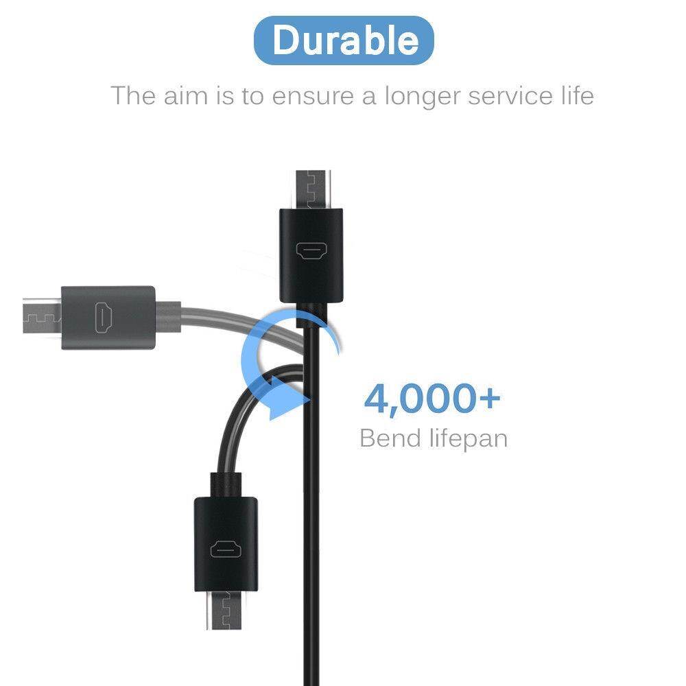 Cáp dữ liệu điện thoại di động Micro USB 1M/2M/3M cho cáp sạc dữ liệu sạc điện thoại Android