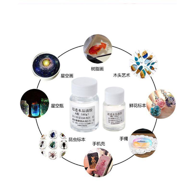 Ultra-transparent AB Crystal Glue Two Component Epoxy Resin Sealant Quick Drying