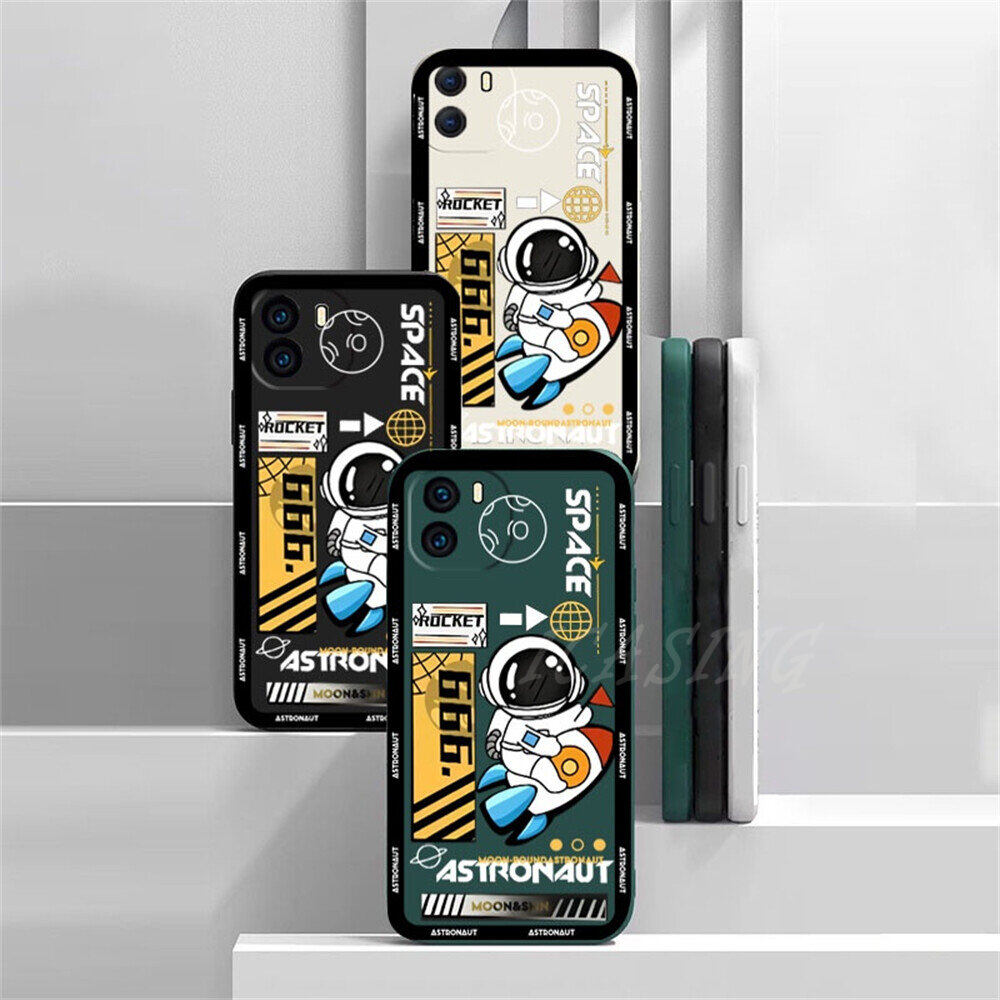 Case Compatible for iPhone 15 Pro Max 15 Plus 14 Pro Max 14 Plus 13 Pro Max iPhone 11 Pro Max 12 Pro Max iPhone XR XS Max iPhone 6 6S 7 8 Plus SE 2020 Fashion Rocket Space Astronaut Soft Square TPU Matte Cover