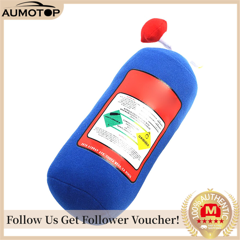NOS Nitrous Oxide Bottle Pillow Car Decor Backrest Cushion Creative Plush Pillow