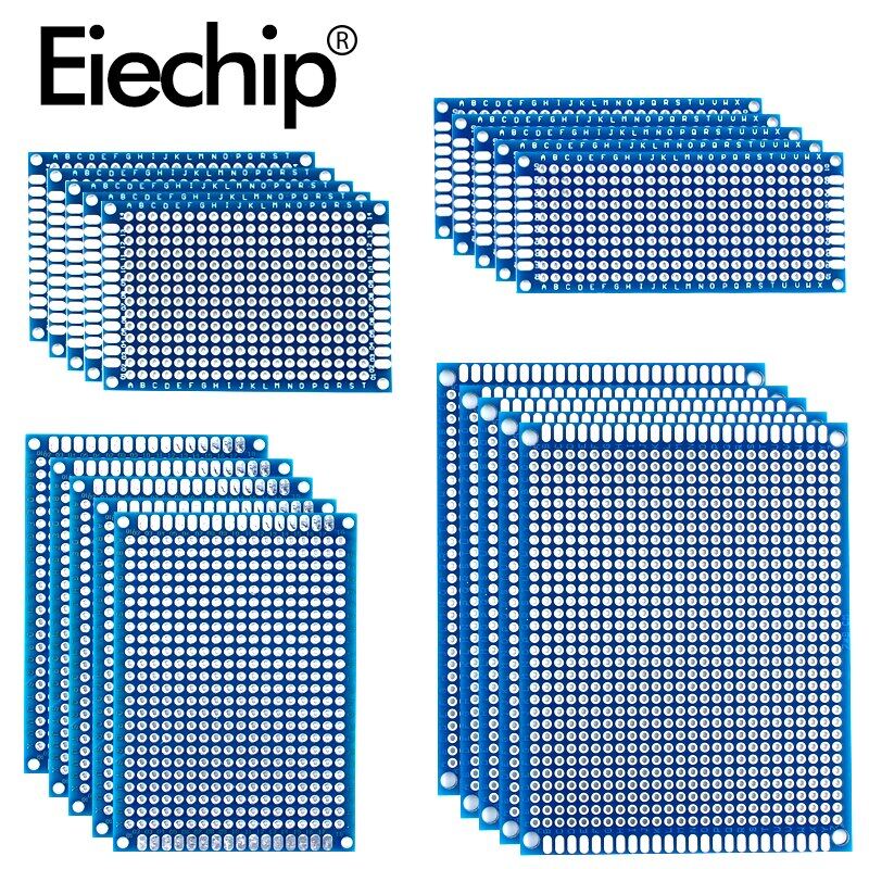 20 PCS Universal PCB Board Blue Double Side Prototype PCB Printed Circuit Board for Arduino Soldering Board 5x7 4x6 3x7 2x8