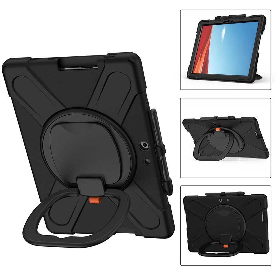 IFarcase Cho Surface Pro 7 Plus 4 5 6 7 Pro X Ốp Lưng Cứng Chống Sốc Kèm Dây Đeo Ốp Silicone Surface GO Có Khe Cắm Bút Chì Chân Đế Xoay Được 1 2 3