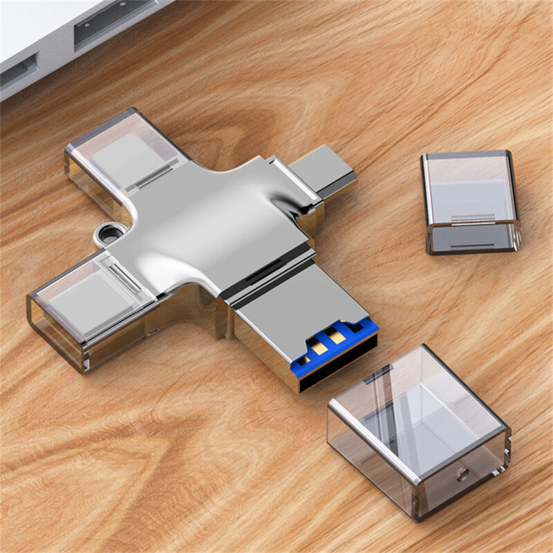 Bộ Chuyển Đổi 4 Trong 1 Đầu Đọc Thẻ Thẻ Micro Usb 3.0 Micro Sd Đến Đầu Đọc Thẻ Usb Đầu Đọc Thẻ Bộ Chuyển Đổi Otg Tương Thích Cho Iphone