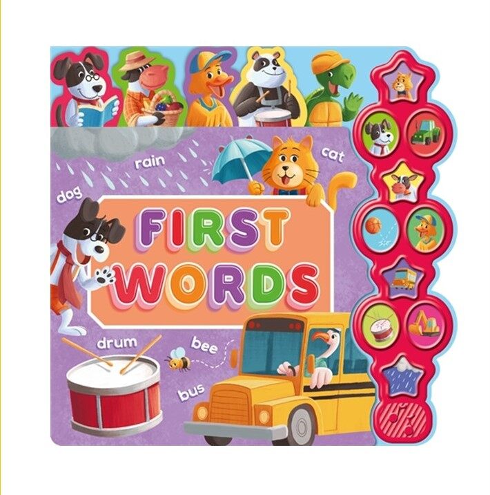 First Words Learning Sound Book For Kids With Household Items Animals ...