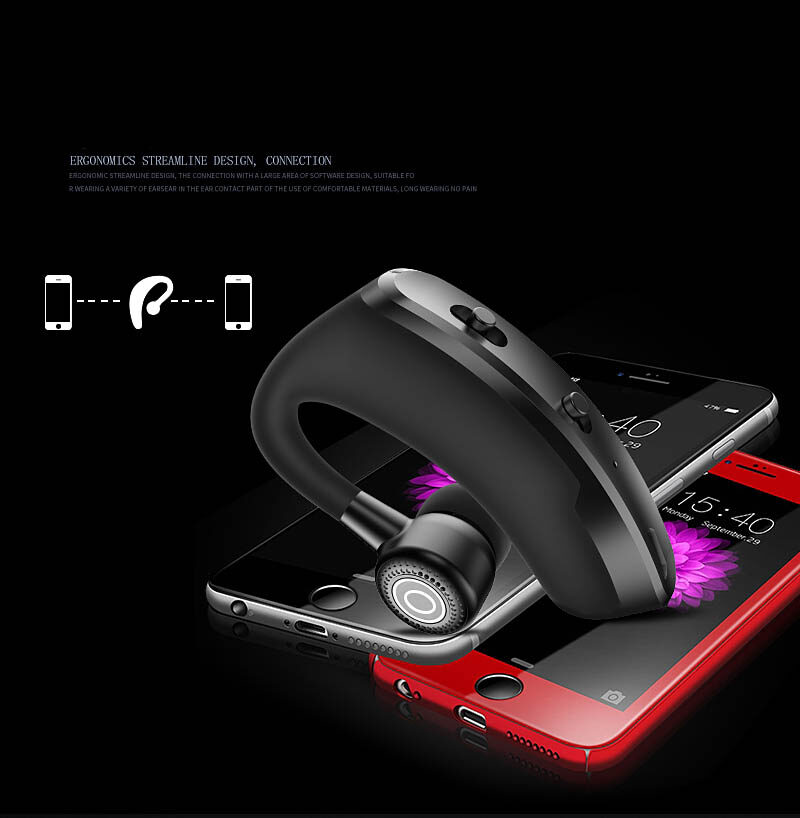 V9 Bluetooth-compatible  Earphone, Hands-free Wireless Headset, Noise Control Headphone With Microphone High Quality Stereo Audio