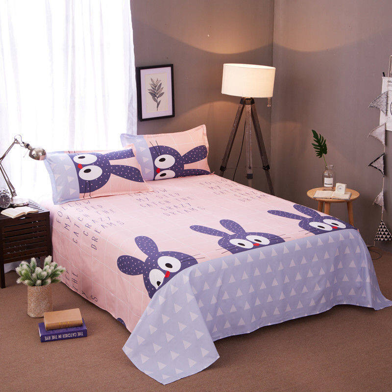 One Piece Bed Sheet Cartoon Fruit Sheet Double Student Dormitory Bedding Sheet In Summer
