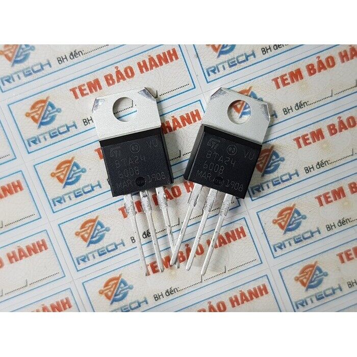 Bta24-600b, bta24-600c triac 24a 600v to-220