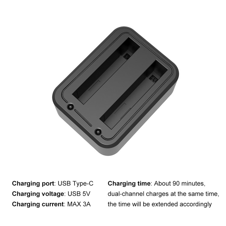 【Hàng có sẵn】 Bộ sạc pin kép USB có đèn báo cho insta360 X3 PULUZ