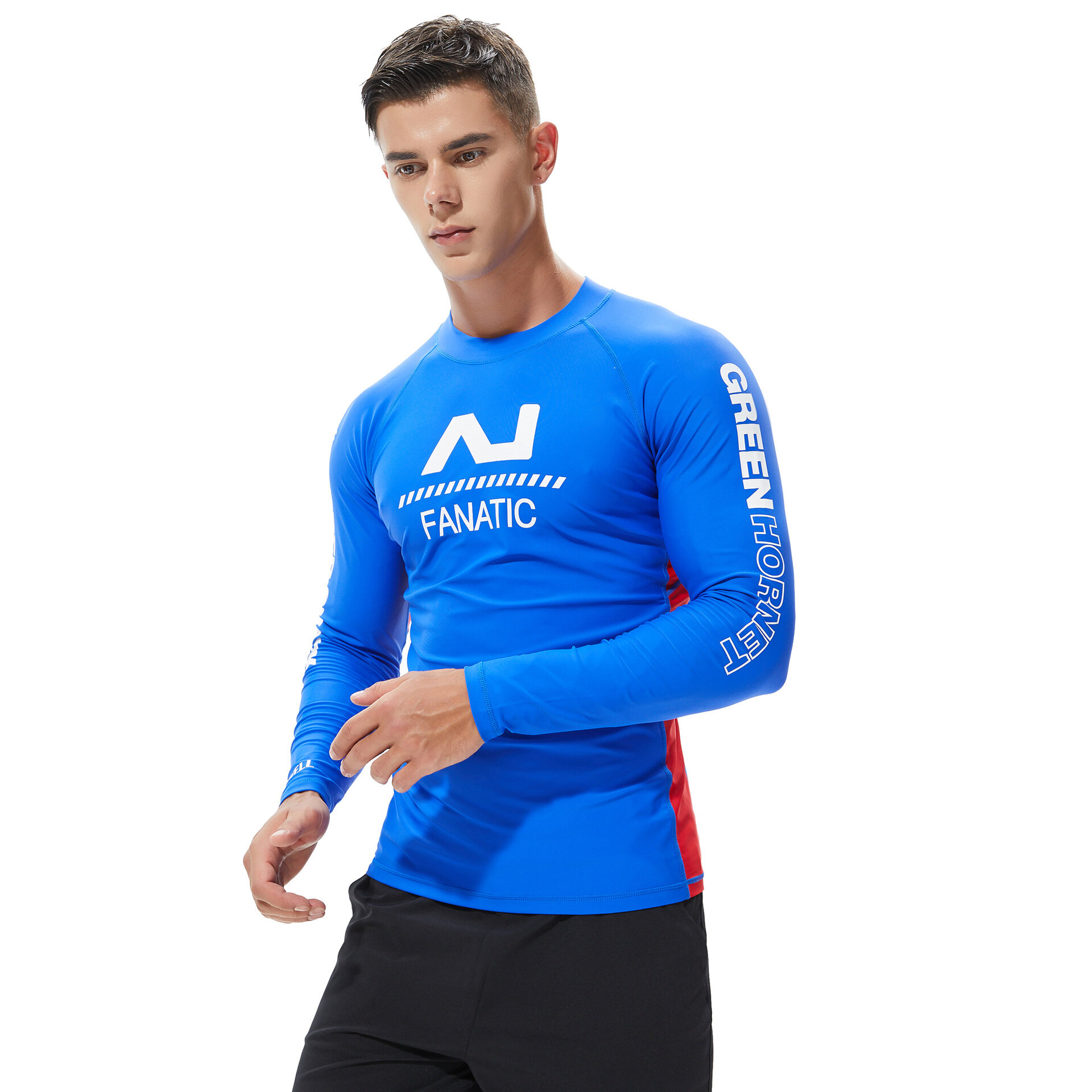 2024 Men's UPF 50+ Rashguards Swimming Shirt Quick-dry Long Sleeve Rash guard Protection Sunscreen Beach Wear