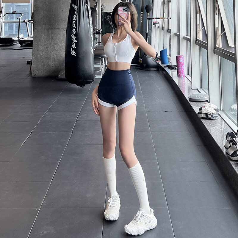 Kaisike Yoga sports shorts women's high waist fitness quick-drying leggings peach butt lift sports three-point running pants women
