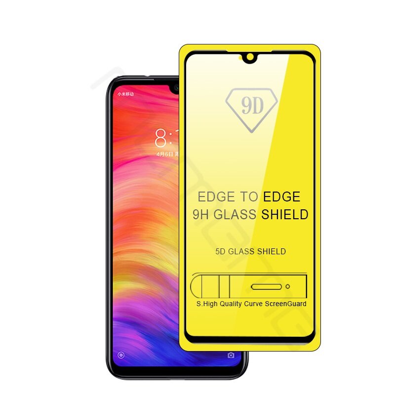 [SONGFUL] 2 Pcs For Xiaomi Redmi Note7/Note8/Note8 Pro Full Glue Tempered Glass 9D Full Coverage Screen Protector Film