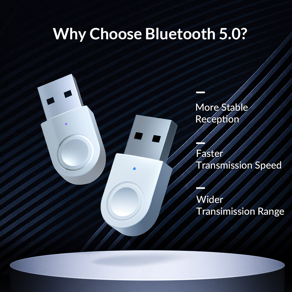 Orico usb bluetooth 5.0 dongle transmitter receiver audio adapter for pc