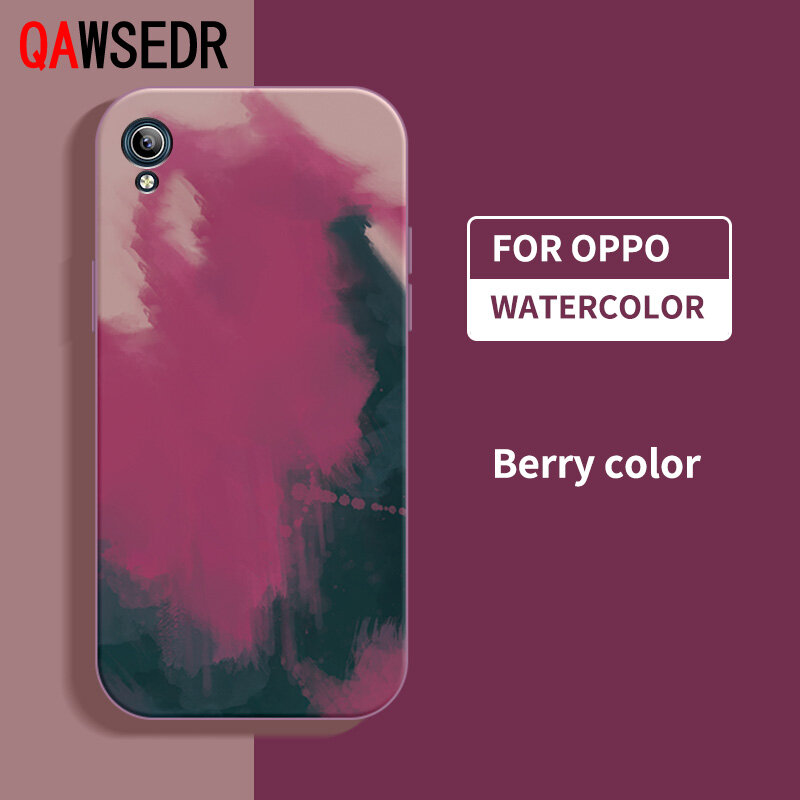 QAWSEDR Trường Hợp Đối Với Vivo Y91C Y1S Bảo Vệ Chăm Sóc CẠNH VUÔNG Thẳng Màu Nước Ốp Điện Thoại Chống Sốc Silicon Bảo Vệ Toàn Bộ, Trường Hợp Điện Thoại Mềm, VUÔNG Bìa