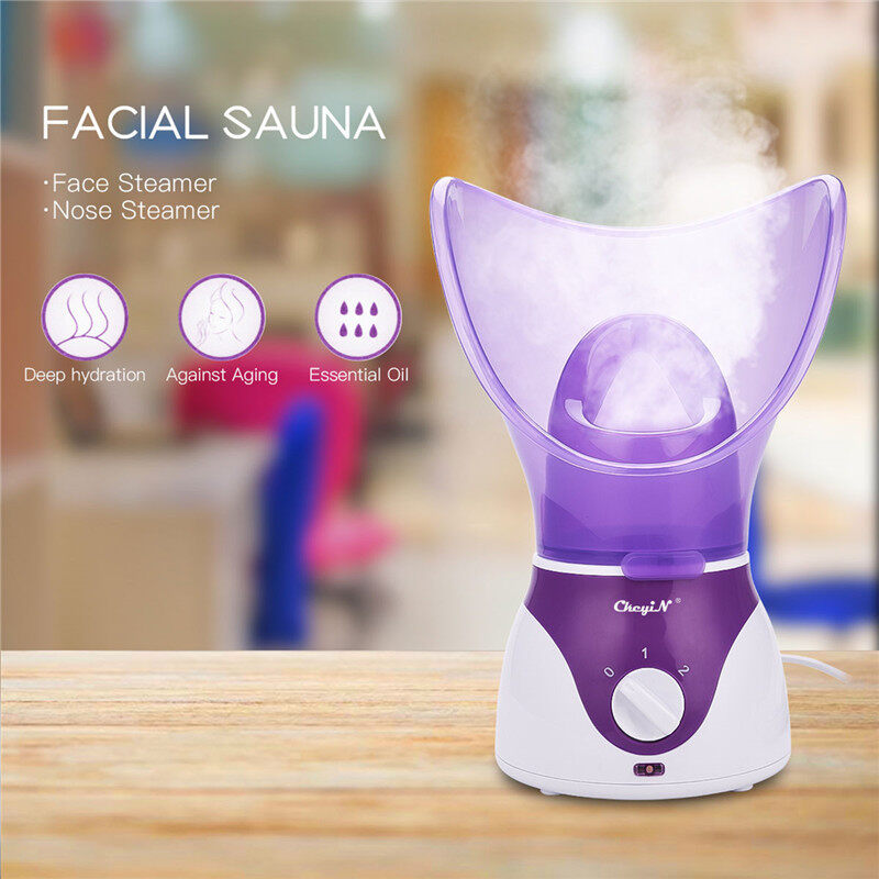 Buy Beauty Moisturizing Facial Steamer Skin Care Thermal Sprayer Smooth Skin Facial Spa Warm Steam Sauna Aroma Steamer (Purple) MR290Z Singapore