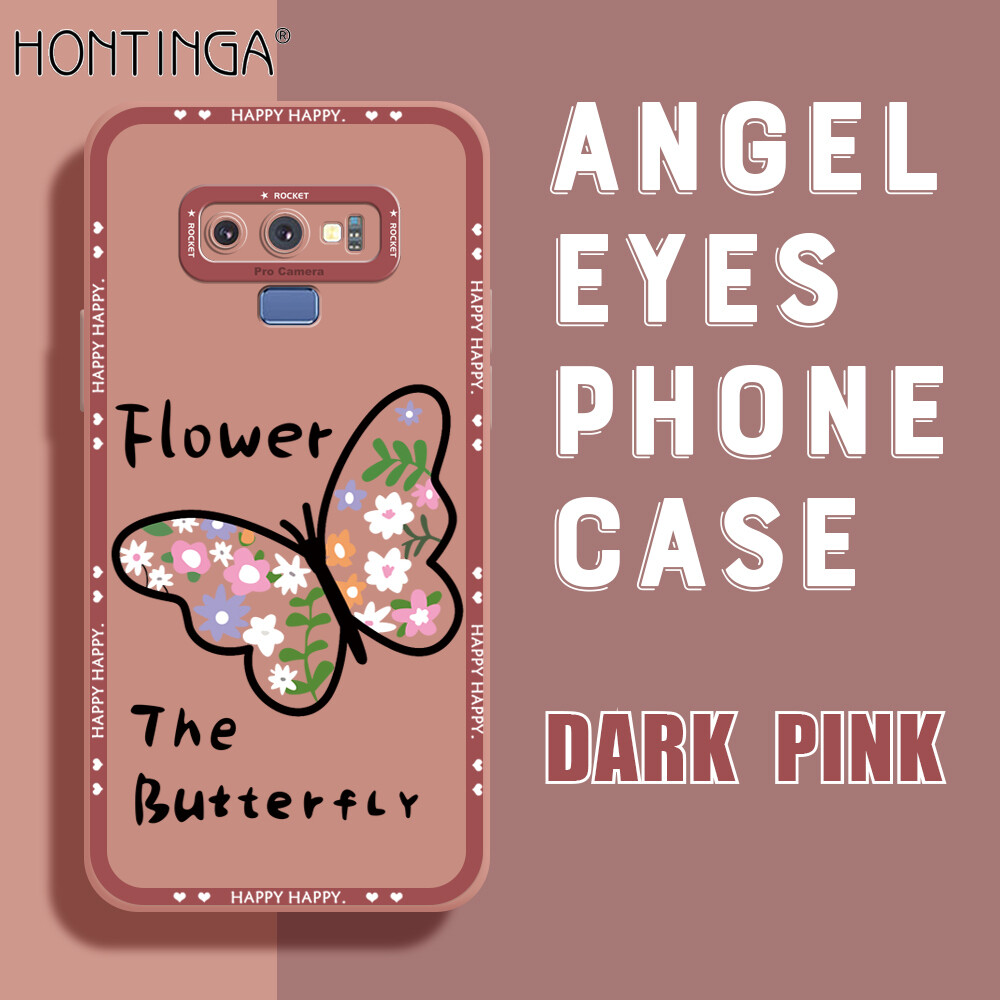 Hontinga Casing Case For Samsung Galaxy Note 8 Note 9 Case Cut Butterfly Square Soft Silicone Full Cover Camera Protection Shockproof Rubber Cases Back Cover Phone Casing Softcase For Boys Girls