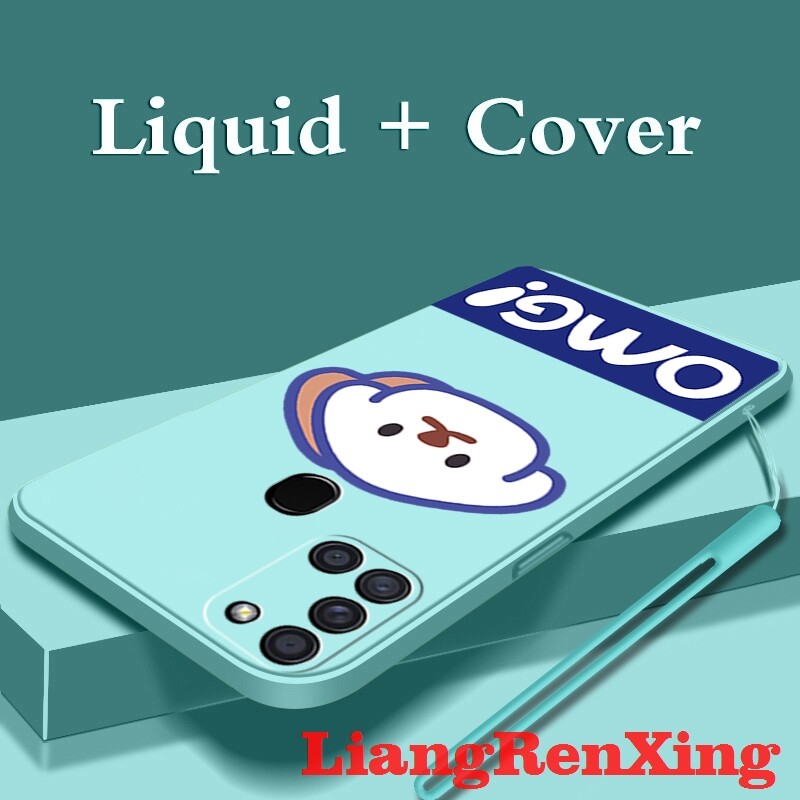 Casing SAMSUNG a21s phone case Softcase Liquid Silicone Protector Smooth shockproof Bumper Cover new design YTOMG01