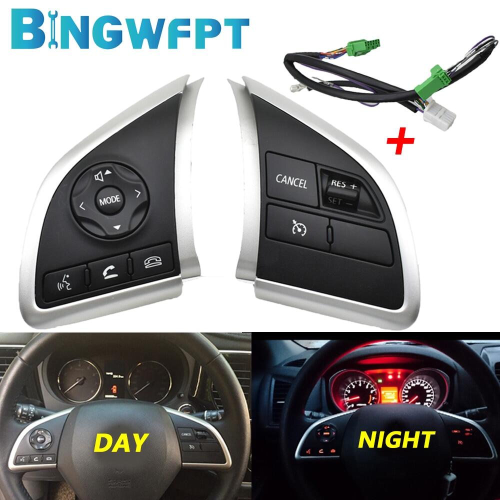 For Mitsubishi ASX 2013 2014 2015 For Mitsubishi L200 2015 Audio Volume Bluetooth Cruise Control Button Steering Wheel Switch