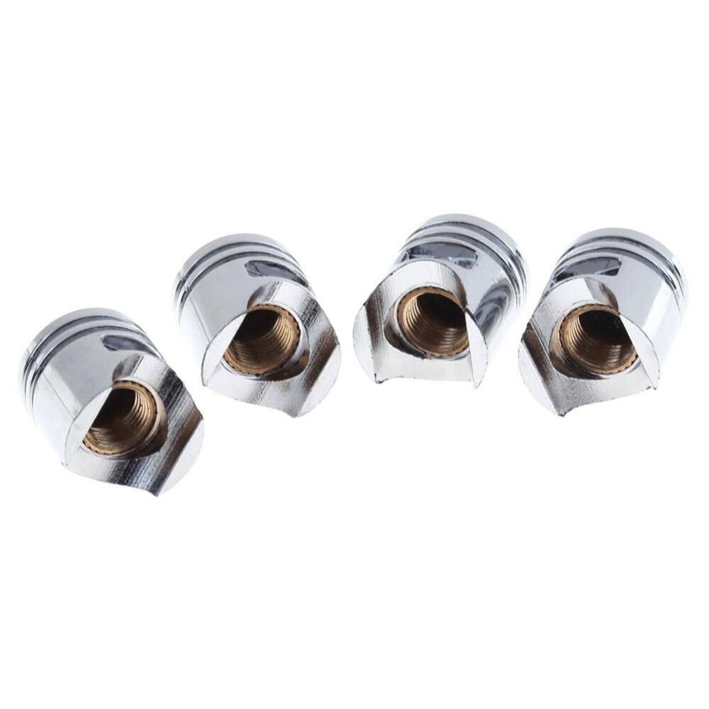 4 Chiếc Nắp Van Lốp Bánh Xe Hơi Màu Bạc Thông Dụng Nắp Chống Bụi