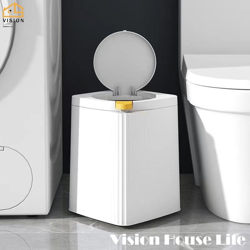 Vision Thùng Rác Ép Nhật Bản Thùng Rác Dày Hai Lớp Thùng Rác Phân Loại Gia Dụng Có Nắp Đậy Thùng Rác Để Bàn Giỏ Đựng Giấy Vệ Sinh