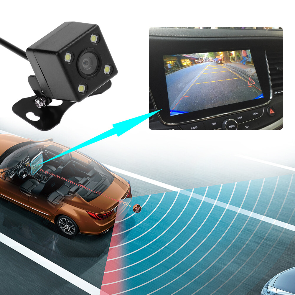 170 Car Rear View HD Waterproof Night Vision Reverse Camera Parking Camera (Black)