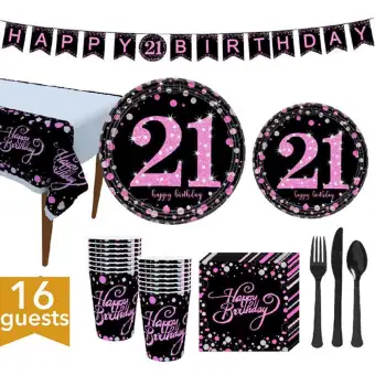Lightsmile Black Gold Disposable Tableware Towel Plate Tablecover