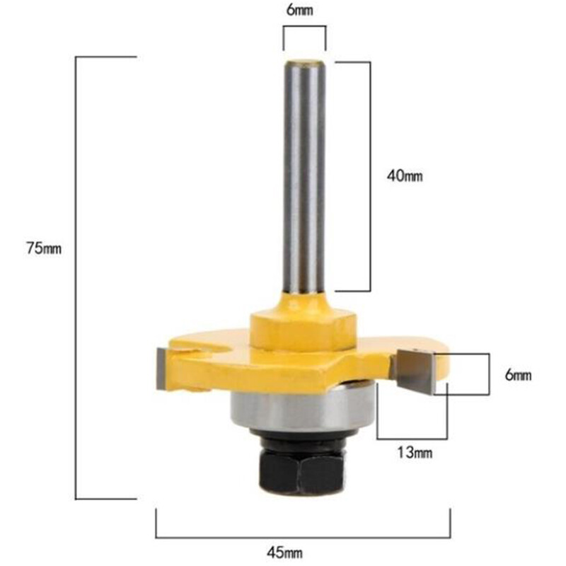 2 Chiếc/Cái/bộ Mũi Phay Lưỡi & Rãnh 3/4 Cho Dụng Cụ Chế Biến Gỗ