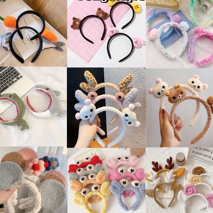 Korean Style Cute flower Pattern Rabbit Ear Headband