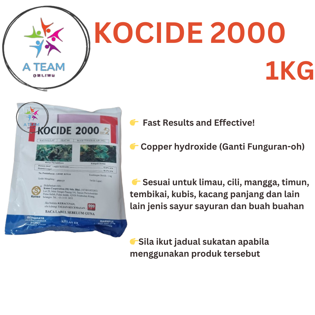 1KG KOCIDE 2000 KENSO/ganti Funguran oh / Copper Hydroxide FUNGICIDE