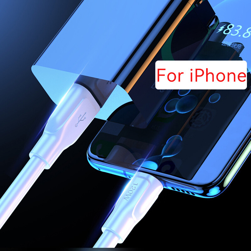 120W bold 6A super fast charging data cable applies to Huawei Type-c Android phone flash charging cable.