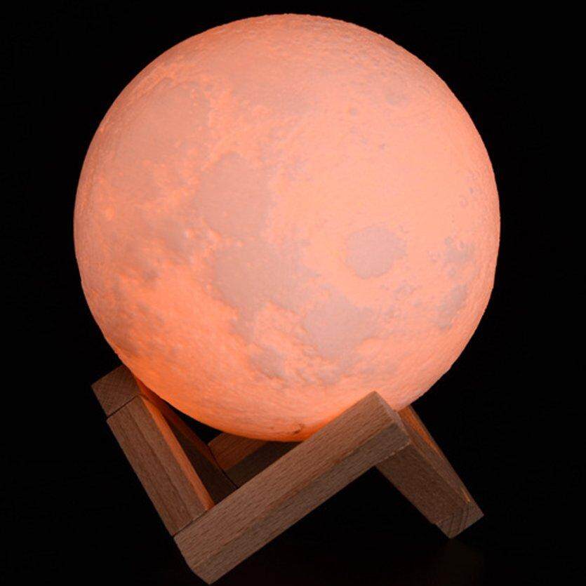 ĐẦU 3D Công Nghệ In Trang Trí Nhà Tặng Ánh Trăng Mặt Trăng Đèn LED Nightlight