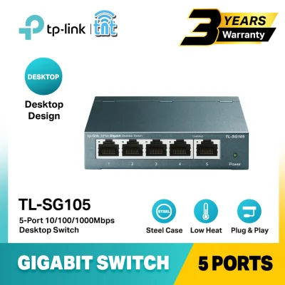 Tp-Link TL-SG105 5-Port Desktop Gigabit Switch 5 10/100/1000M RJ45 Ports