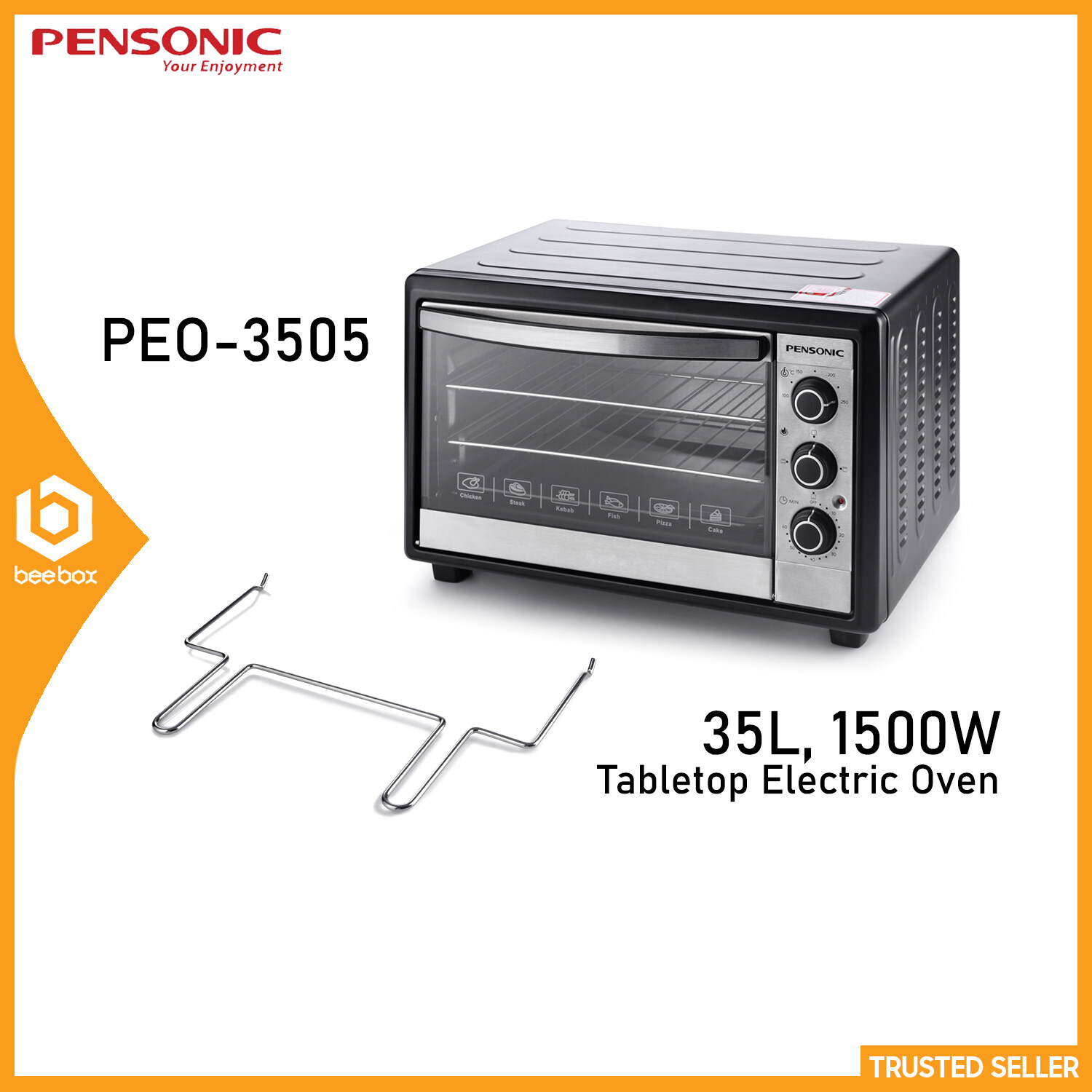 electric table top fan oven