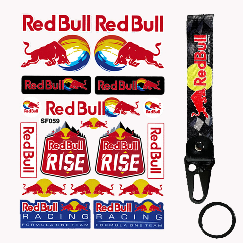 Monster energy emblem motorcycle sticker red bull motorcycle bike scooter helmet decal pvc stickers for honda yamaha bmw suzuki ktm pulsar vespa