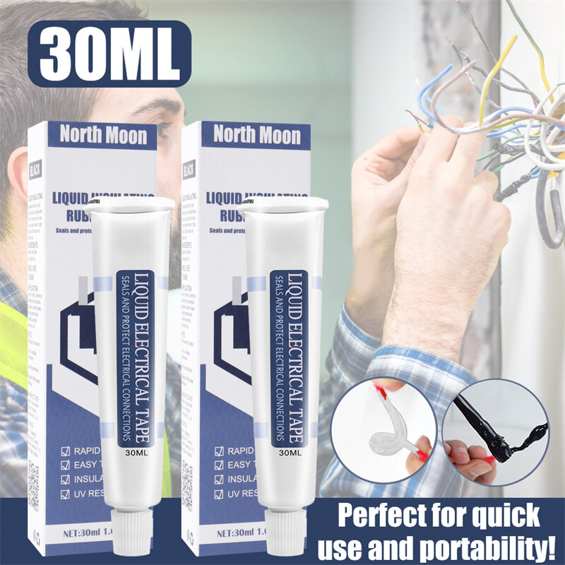 30ML Liquid Insulation Paste Electrical Wire Cable Coat Fix Line Glue Waterproof Protection Sealed Repair Rubber Liquid Tape