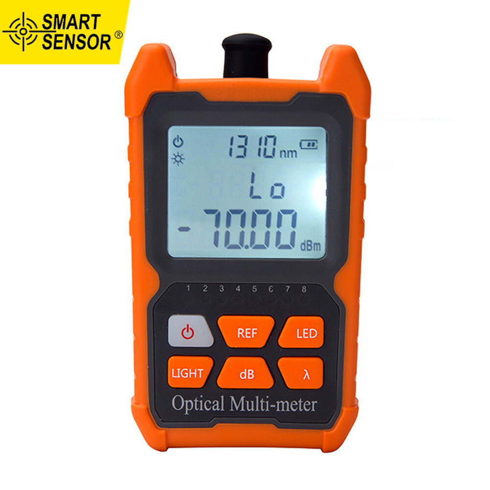 Smart Sensor Mini Optical Power-Meter Portable Leds Lighting High Precise Network Fiber Optic Cable Tester Tools