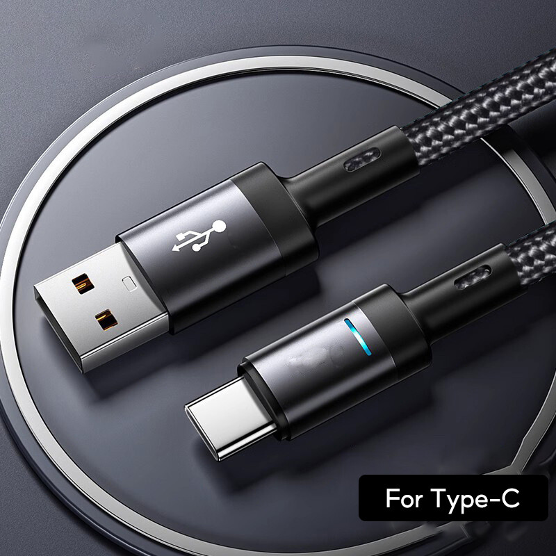 Cáp Sạc Nhanh 2 Đầu 90 Độ Dài 1M, Cáp Lightning TypeC Micro USB Cho Samsung OPPO VIVO Huawei Xiaomi iPhone iPad Switch...