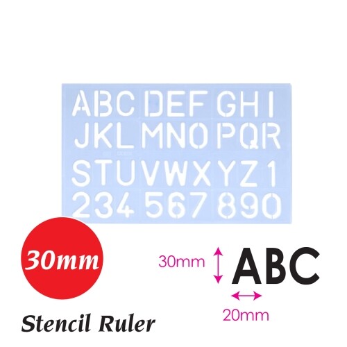 English Alphabet Stencil Ruler ABC Ruler (STENCIL ALPHABET) / Pembaris ...