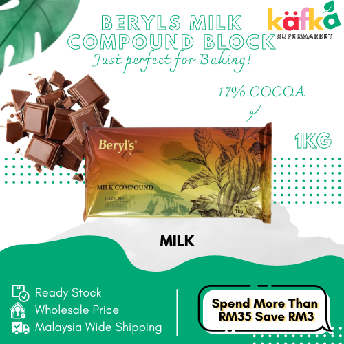 Beryls Chocolate Milk Dark Compound Block 1kg Beryl S Chocolates Bar