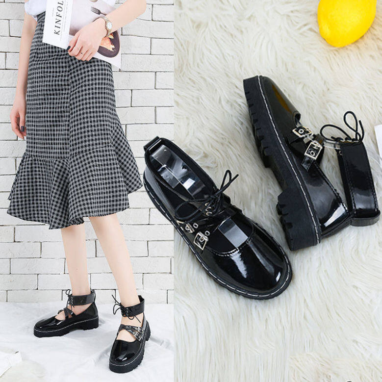 Vintage Mary Janes Giày Nữ Giày Nữ Giày Đi Học Giày Búp Bê Cho Nữ Giày Đế Bằng Ba Lê Cho Nữ Giảm Giá 122110 giá rẻ