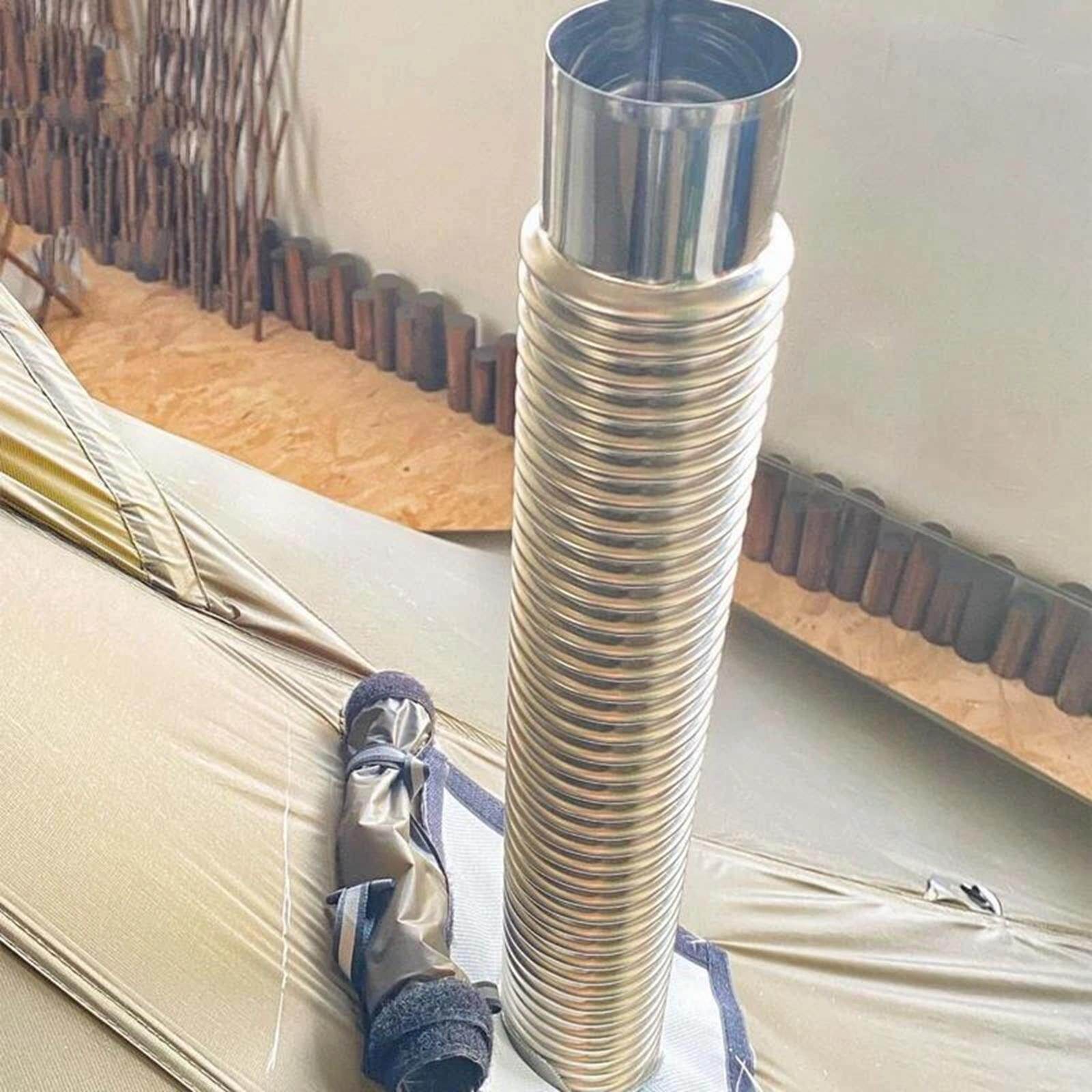 Moon STARer Chimney Pipe Wood Ventilation Tent Pipe for Outdoor Elbow Furnace