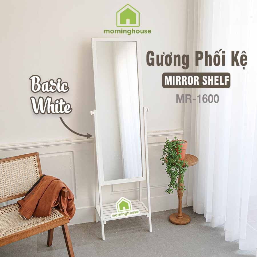 [HCM]GƯƠNG ĐỨNG PHỐI KỆ MÀU TRẮNG
