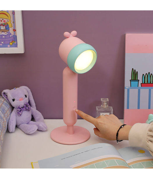 MAS LED Desk Lamp Study Lampara USB Chargeable Cute Reading Learn Eye Protect Nigh Lamp For Living Room Kids Cartoon Bedside Lampe